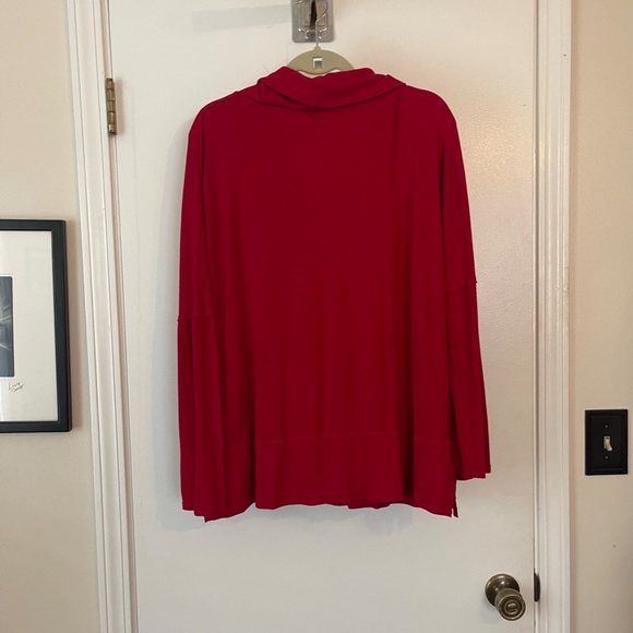 Bordeaux Anthropologie Red Cowl Neck Knit Tunic Top Large - Picture 9 of 9
